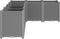 vidaXL - Plantenbak - 160x120x53 - cm - polypropeen - lichtgrijs