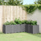 vidaXL - Plantenbak - 160x120x53 - cm - polypropeen - lichtgrijs