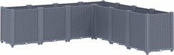 vidaXL - Plantenbak - 160x160x53 - cm - polypropeen - grijs