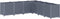 vidaXL - Plantenbak - 160x160x53 - cm - polypropeen - grijs