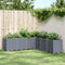 vidaXL - Plantenbak - 160x160x53 - cm - polypropeen - grijs