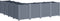 vidaXL - Plantenbak - 160x160x53 - cm - polypropeen - grijs