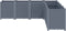 vidaXL - Plantenbak - 160x160x53 - cm - polypropeen - grijs