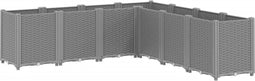 vidaXL - Plantenbak - 160x160x53 - cm - polypropeen - lichtgrijs