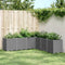 vidaXL - Plantenbak - 160x160x53 - cm - polypropeen - lichtgrijs