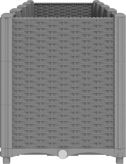 vidaXL - Plantenbak - 160x40x53 - cm - polypropeen - lichtgrijs