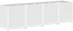 vidaXL - Plantenbak - 160x40x53 - cm - polypropeen - wit