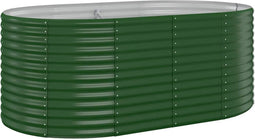 vidaXL - Plantenbak - 175x100x68 - cm - gepoedercoat - staal - groen