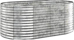 vidaXL - Plantenbak - 175x100x68 - cm - gepoedercoat - staal - zilverkleurig