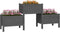 vidaXL - Plantenbak - 178,5x44x75 - cm - massief - grenenhout - grijs