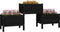 vidaXL - Plantenbak - 178,5x44x75 - cm - massief - grenenhout - zwart