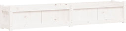 vidaXL - Plantenbak - 180x31x31 - cm - massief - grenenhout - wit