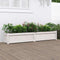 vidaXL - Plantenbak - 180x31x31 - cm - massief - grenenhout - wit