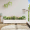 vidaXL - Plantenbak - 180x31x31 - cm - massief - grenenhout - wit