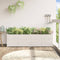 vidaXL - Plantenbak - 180x50x50 - cm - massief - grenenhout - wit