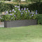 vidaXL - Plantenbak - 224x40x36 - cm - gepoedercoat - staal - grijs
