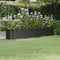 vidaXL - Plantenbak - 224x40x36 - cm - gepoedercoat - staal - antracietkleurig