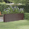 vidaXL - Plantenbak - 224x40x68 - cm - gepoedercoat - staal - bruin