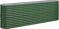 vidaXL - Plantenbak - 224x40x68 - cm - gepoedercoat - staal - groen