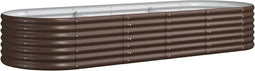 vidaXL - Plantenbak - 224x80x36 - cm - gepoedercoat - staal - bruin