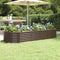 vidaXL - Plantenbak - 224x80x36 - cm - gepoedercoat - staal - bruin