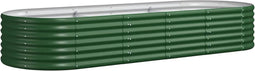 vidaXL - Plantenbak - 224x80x36 - cm - gepoedercoat - staal - groen