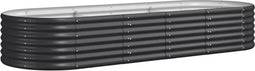 vidaXL - Plantenbak - 224x80x36 - cm - gepoedercoat - staal - antracietkleurig