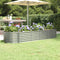 vidaXL - Plantenbak - 224x80x36 - cm - gepoedercoat - staal - zilverkleurig