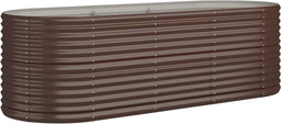 vidaXL - Plantenbak - 224x80x68 - cm - gepoedercoat - staal - bruin