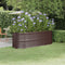 vidaXL - Plantenbak - 224x80x68 - cm - gepoedercoat - staal - bruin