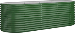 vidaXL - Plantenbak - 224x80x68 - cm - gepoedercoat - staal - groen