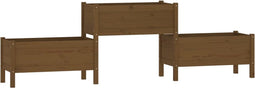 vidaXL - Plantenbak - 245,5x44x75 - cm - massief - grenenhout - honingbruin