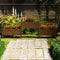 vidaXL - Plantenbak - 245,5x44x75 - cm - massief - grenenhout - honingbruin