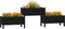 vidaXL - Plantenbak - 245,5x44x75 - cm - massief - grenenhout - zwart