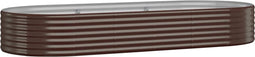 vidaXL - Plantenbak - 249x100x36 - cm - gepoedercoat - staal - bruin