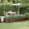 vidaXL - Plantenbak - 249x100x36 - cm - gepoedercoat - staal - bruin