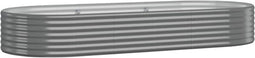 vidaXL - Plantenbak - 249x100x36 - cm - gepoedercoat - staal - grijs