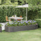 vidaXL - Plantenbak - 249x100x36 - cm - gepoedercoat - staal - grijs
