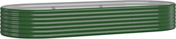 vidaXL - Plantenbak - 249x100x36 - cm - gepoedercoat - staal - groen