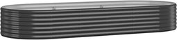 vidaXL - Plantenbak - 249x100x36 - cm - gepoedercoat - staal - antracietkleurig