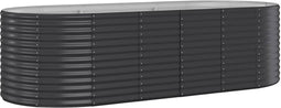 vidaXL - Plantenbak - 249x100x68 - cm - gepoedercoat - staal - antracietkleurig