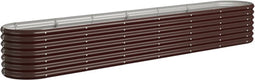 vidaXL - Plantenbak - 260x40x36 - cm - gepoedercoat - staal - bruin