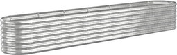 vidaXL - Plantenbak - 260x40x36 - cm - gepoedercoat - staal - zilverkleurig