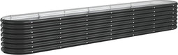 vidaXL - Plantenbak - 260x40x36 - cm - gepoedercoat - staal - antracietkleurig