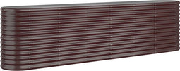 vidaXL - Plantenbak - 260x40x68 - cm - gepoedercoat - staal - bruin