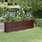 vidaXL - Plantenbak - 260x40x68 - cm - gepoedercoat - staal - bruin