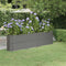 vidaXL - Plantenbak - 260x40x68 - cm - gepoedercoat - staal - grijs