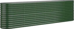 vidaXL - Plantenbak - 260x40x68 - cm - gepoedercoat - staal - groen