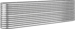 vidaXL - Plantenbak - 260x40x68 - cm - gepoedercoat - staal - zilverkleurig