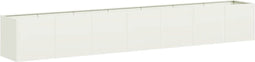 vidaXL - Plantenbak - 280x40x40 - cm - koudgewalst - staal - wit